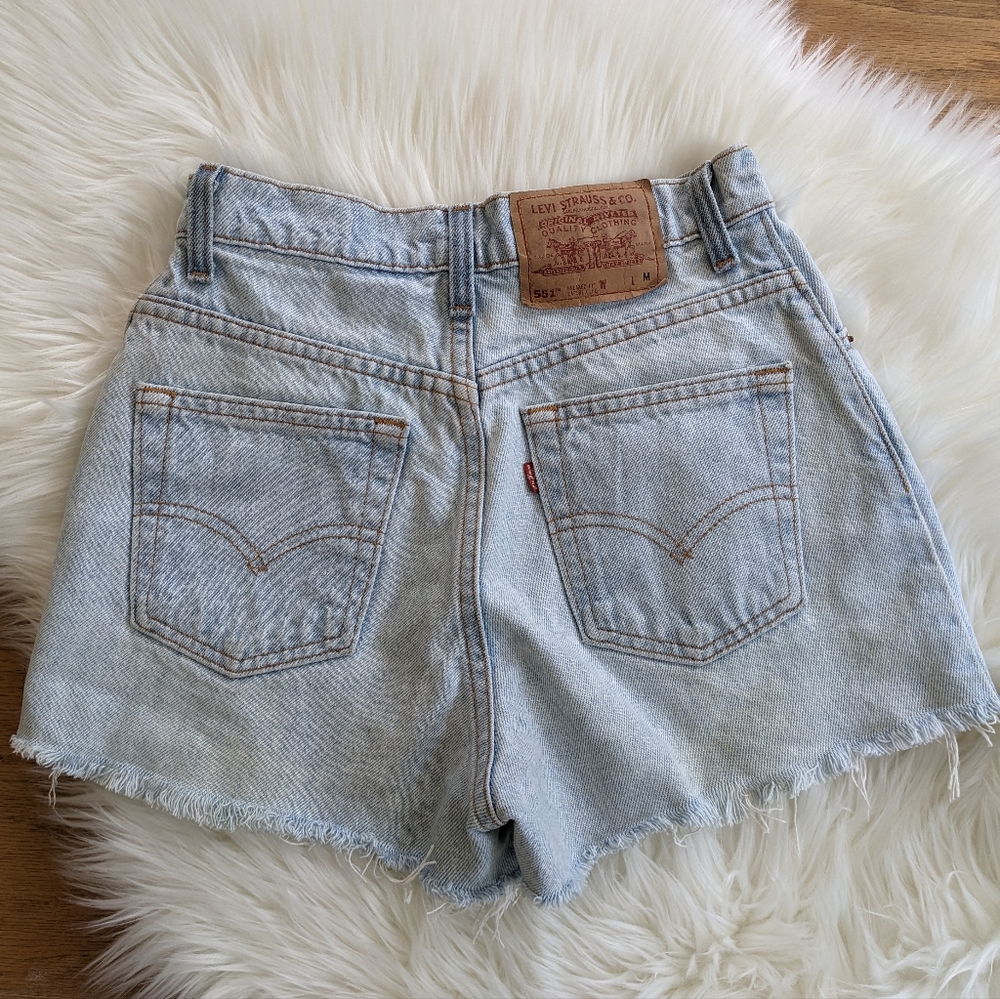 Levi's 551 '95 Vintage Denim Light Wash Cutoffs Shorts | 24